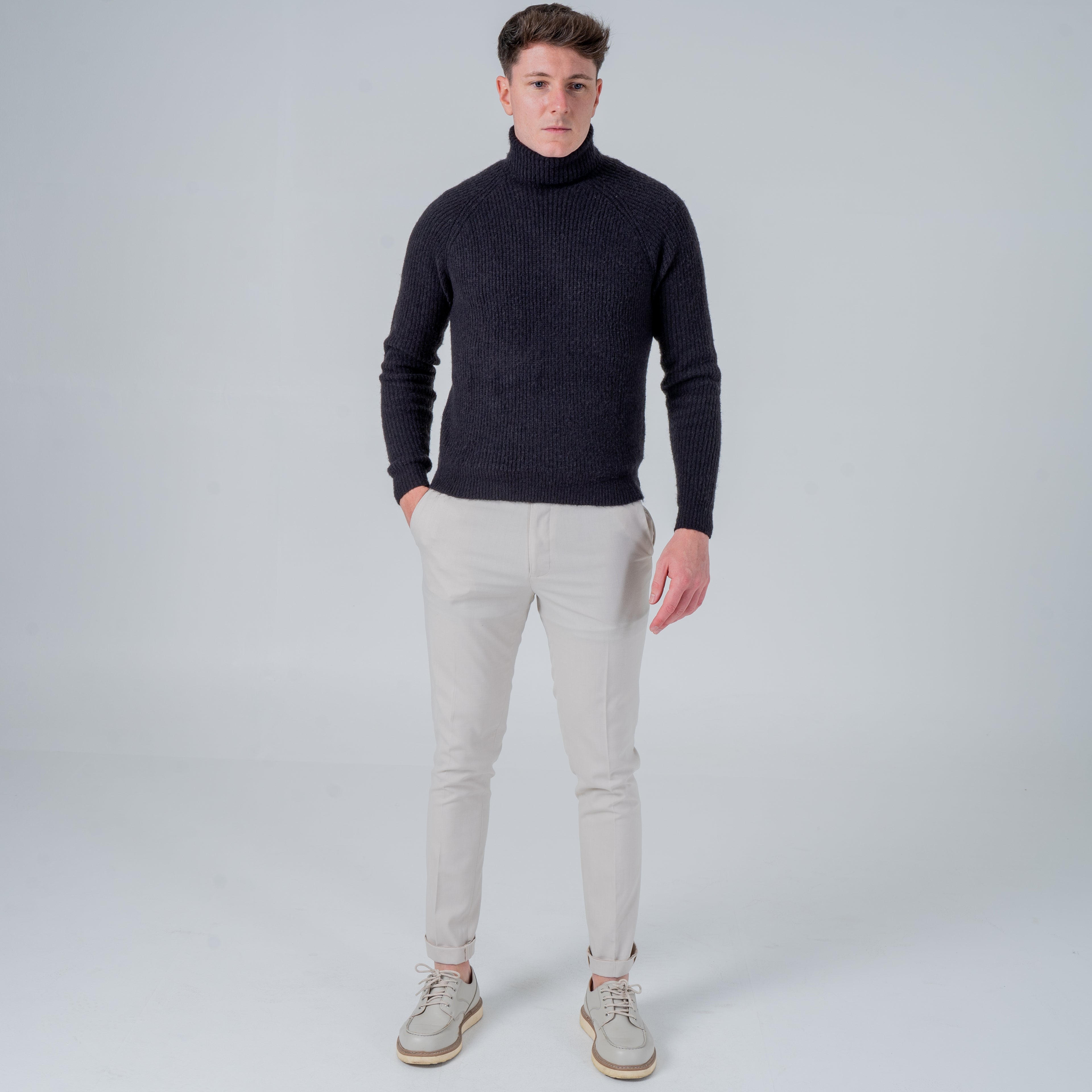 Rolled Up Men’s Winter Roll Neck